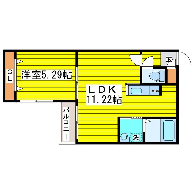 環状通東駅 徒歩10分 2階の物件間取画像