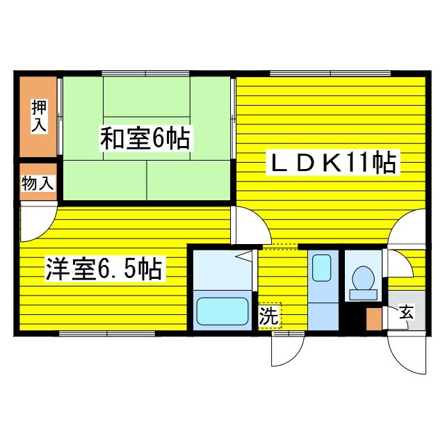 新道東駅 徒歩12分 3階の物件間取画像