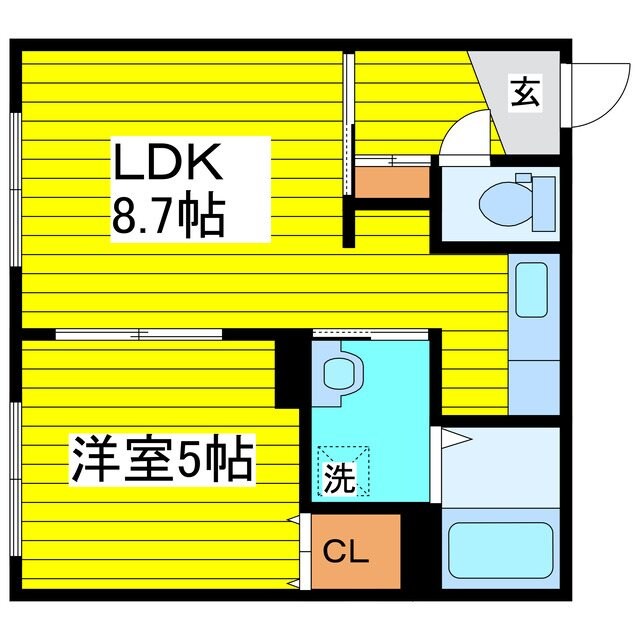 東区役所前駅 徒歩8分 3階の物件間取画像