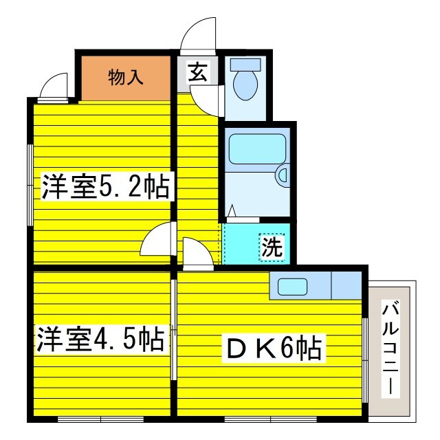 エトワール本町の物件間取画像