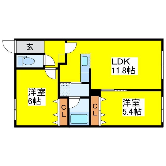 東区役所前駅 徒歩12分 3階の物件間取画像