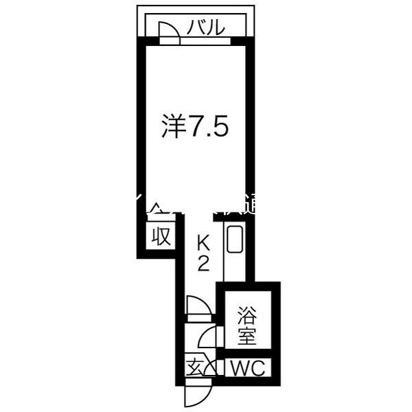 北１８条駅 徒歩3分 2階の物件間取画像