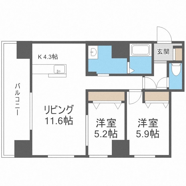 グラン札幌の物件間取画像