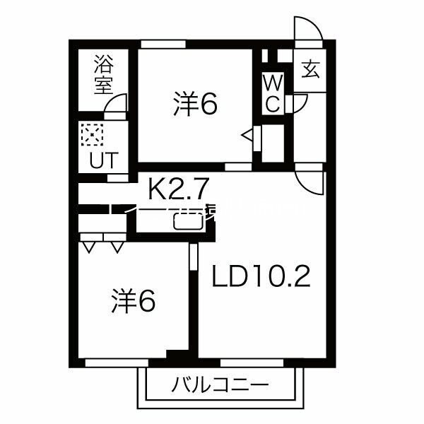 東区役所前駅 徒歩6分 4階の物件間取画像