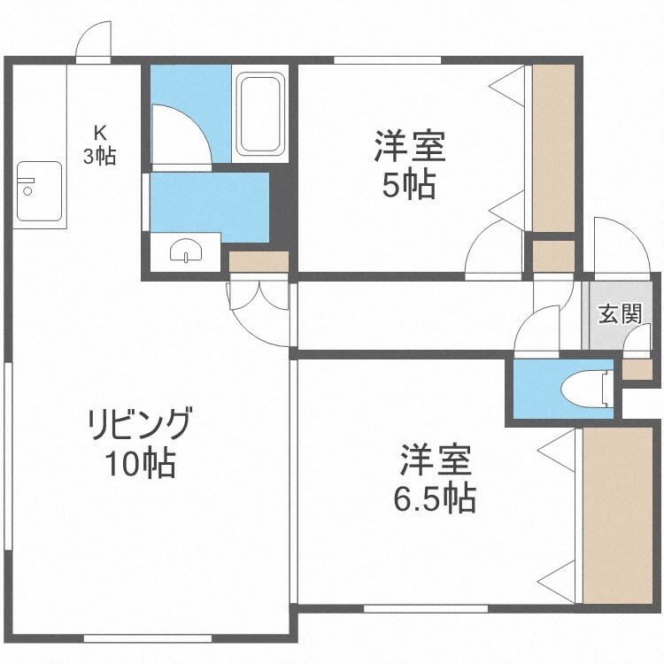 美香保ハイツAの物件間取画像