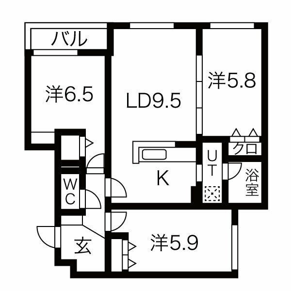 元町駅 徒歩14分 2階の物件間取画像