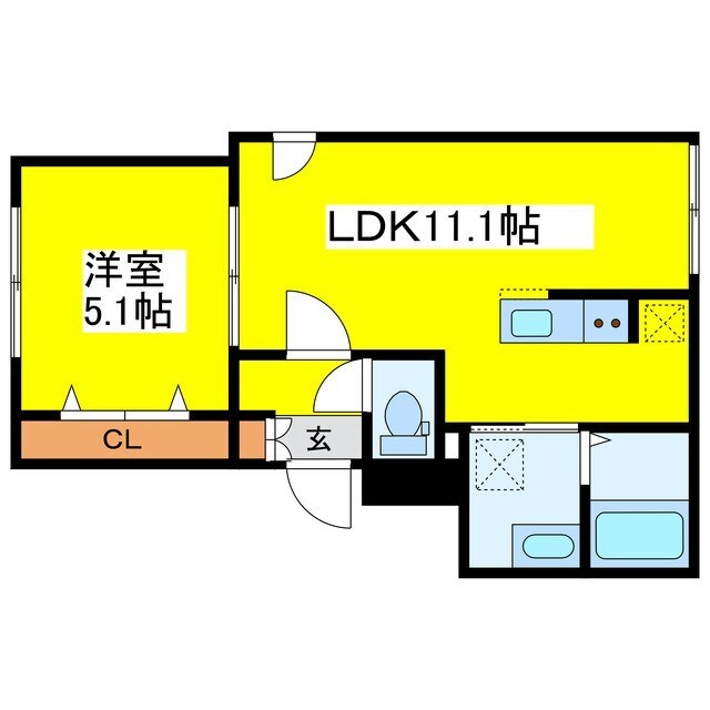 北１２条駅 徒歩3分 5階の物件間取画像