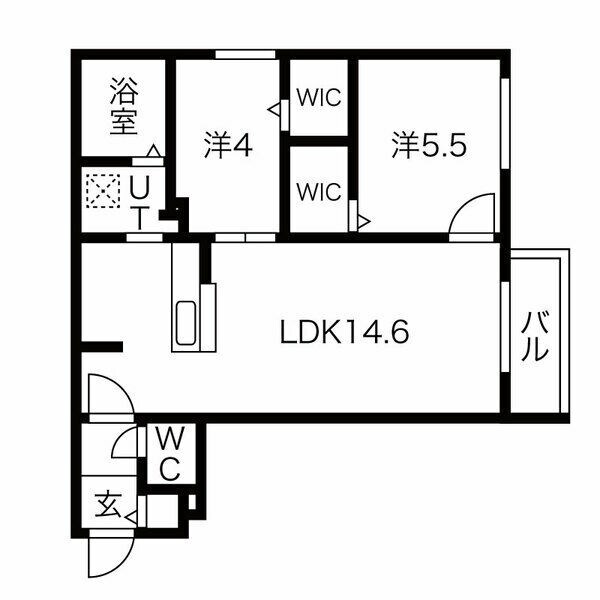 北１３条東駅 徒歩6分 2階の物件間取画像