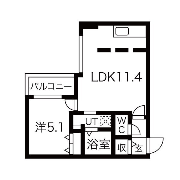 北２４条駅 徒歩12分 2階の物件間取画像