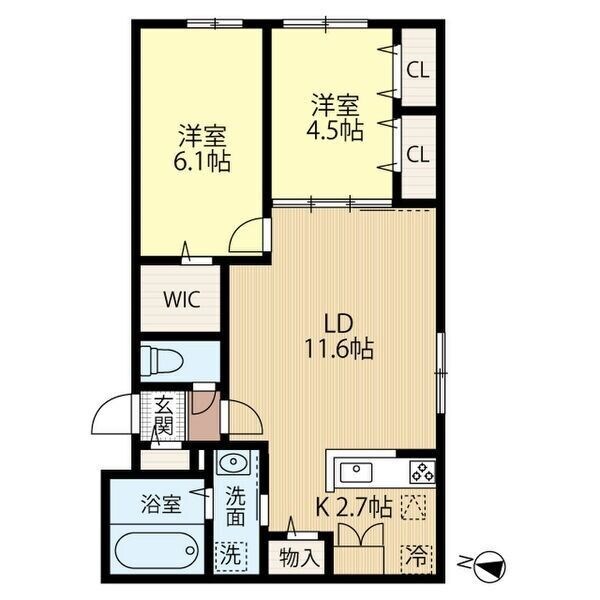 環状通東駅 徒歩9分 2階の物件間取画像