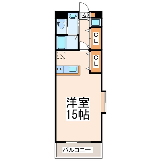 エヴァーグリーン水前寺西・参番館の物件間取画像