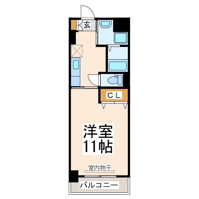 水前寺駅 徒歩5分 3階の物件間取画像