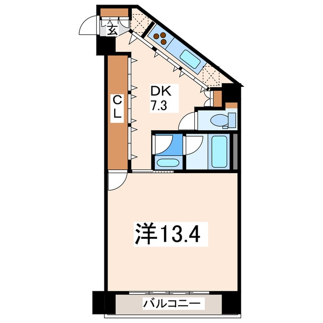 味噌天神前駅 徒歩2分 3階の物件間取画像