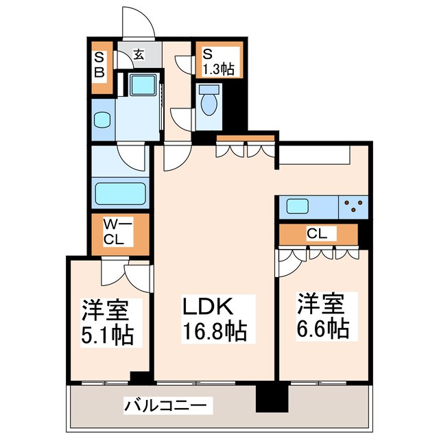 MJR熊本ザ・タワーの物件間取画像