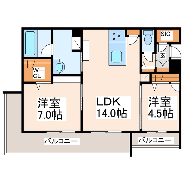 Paradiso琴平の物件間取画像