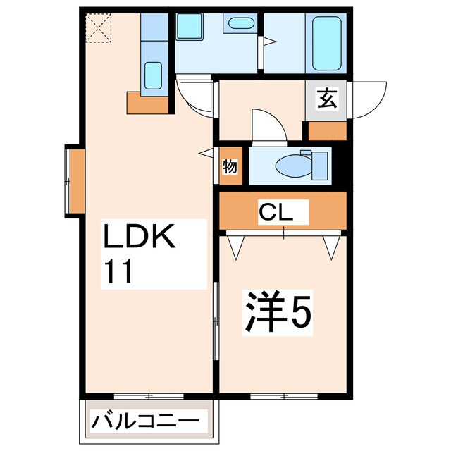 クラランス渡鹿Ⅱの物件間取画像