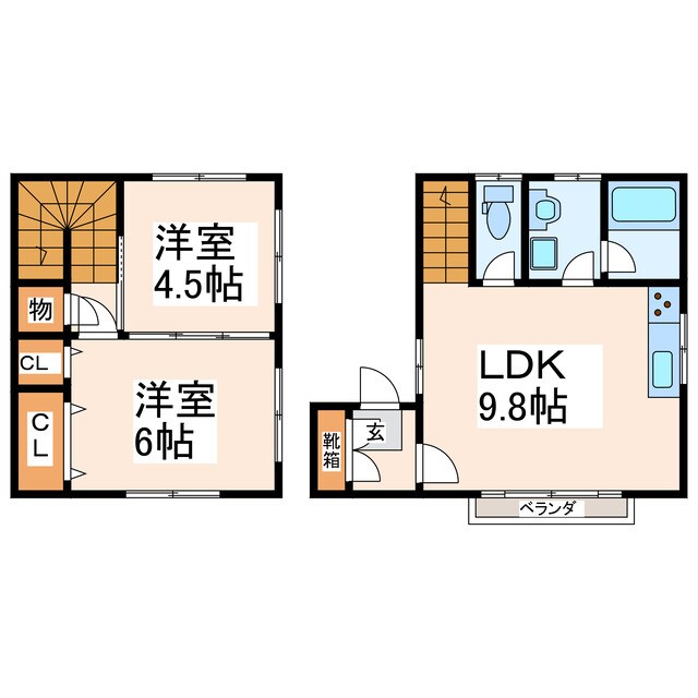 Escondite八王寺の物件間取画像