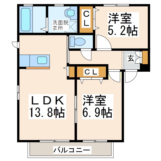 コーポだにやまの物件間取画像