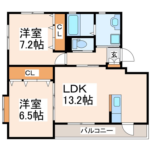 メモリースクエア新大江の物件間取画像