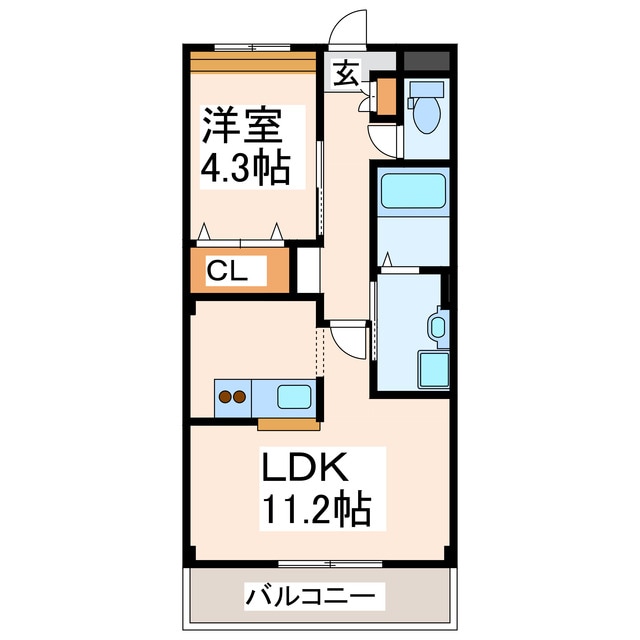 グレーシア水前寺の物件間取画像