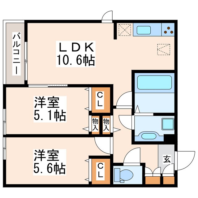 セジュール本荘の物件間取画像