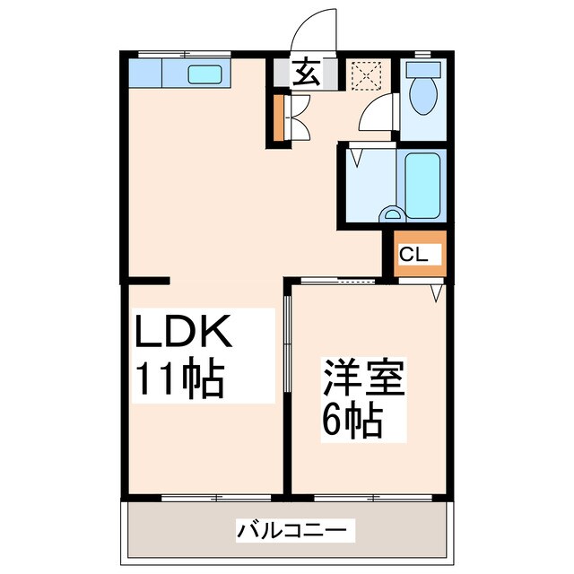 東海学園前 徒歩5分 2階の物件間取画像