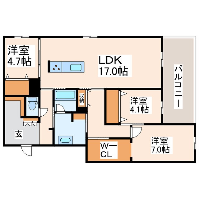 Elena大江の物件間取画像