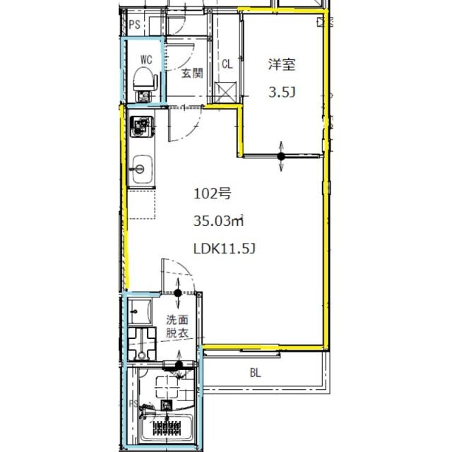 GRANDTIC 坪井の物件間取画像
