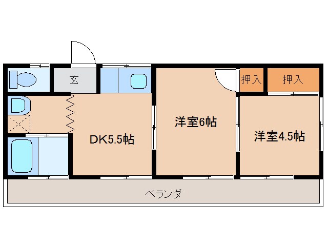 シャープ鷹尾の物件間取画像