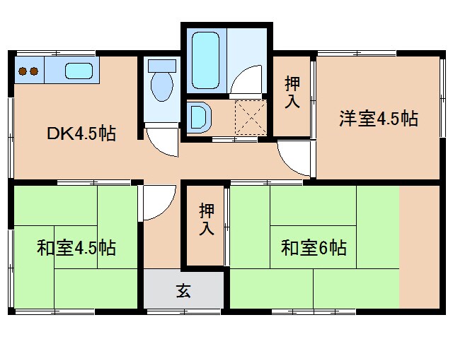 和田貸家（末吉）の物件間取画像