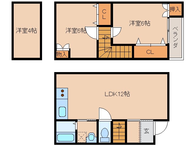 Ｍｅメゾン雪月桜の物件間取画像