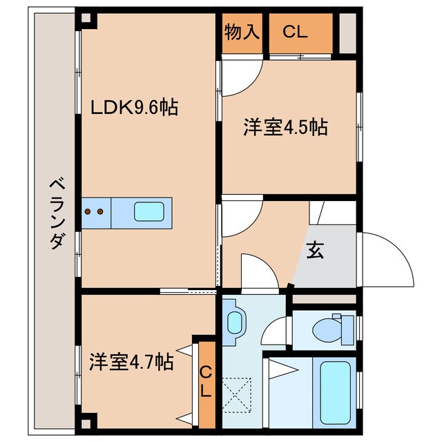 コーポラスパークの物件間取画像