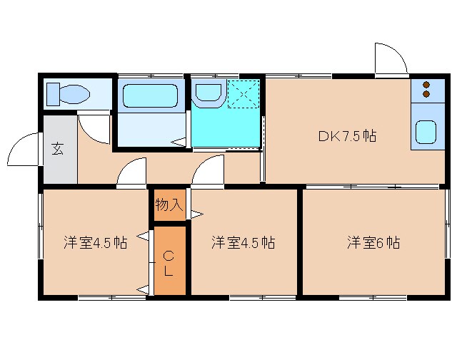 山口貸家（吉尾893-3）の物件間取画像