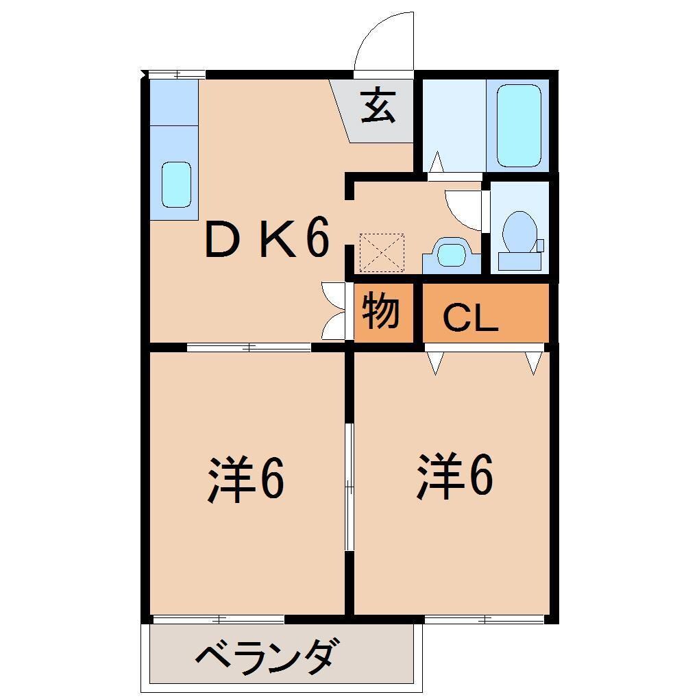 由添グリーンハイツの物件間取画像