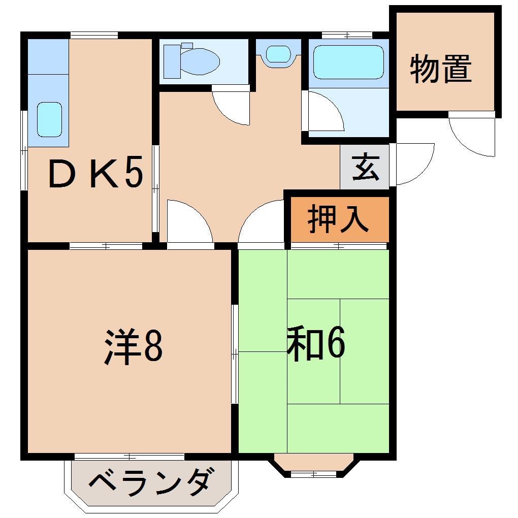 コーポサンフィールドBの物件間取画像