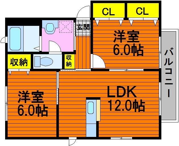 バリュージュⅡの物件間取画像