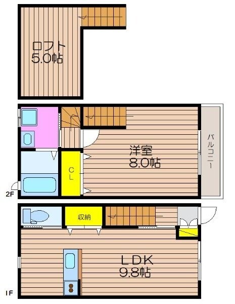 モエ医大南の物件間取画像