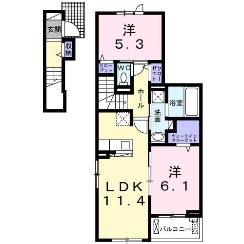 ラシュレの物件間取画像