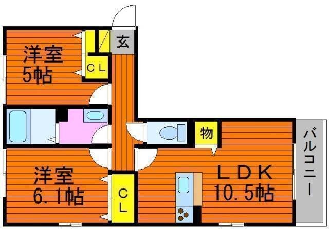 MAILE　B棟の物件間取画像