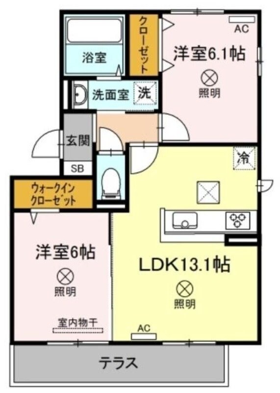 クレスト高柳の物件間取画像