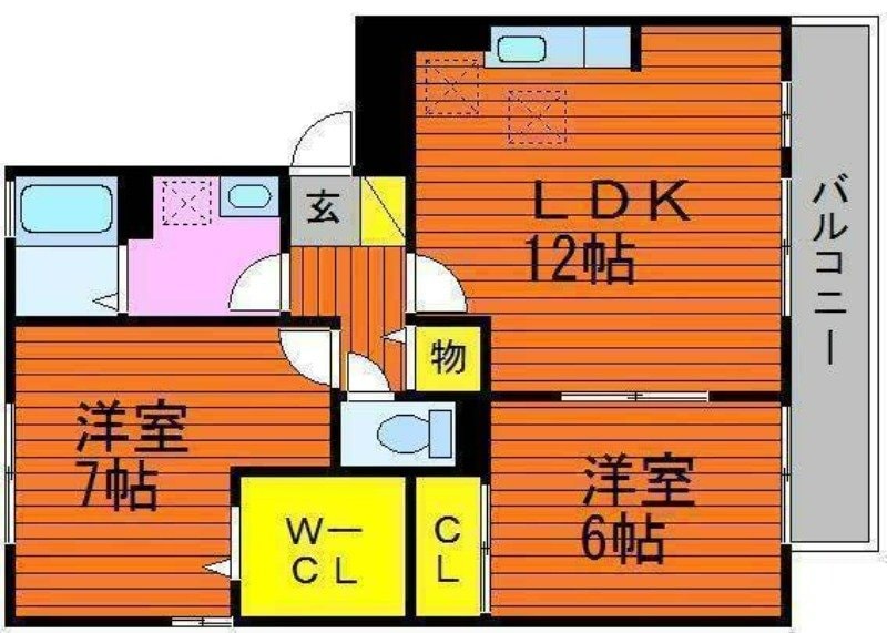 セジュール今　B棟の物件間取画像