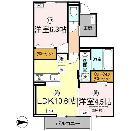 オーベルジーヌの物件間取画像