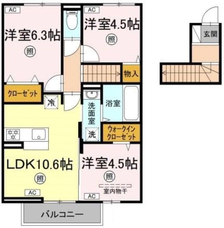 オーベルジーヌの物件間取画像