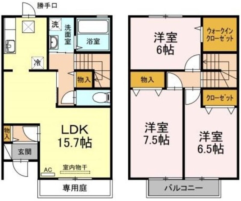 ローズコートつしまの物件間取画像