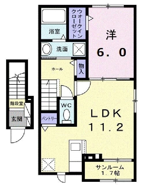 パレスコーネリアⅡの物件間取画像