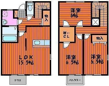 リースランド西市　Ｆ棟の物件間取画像