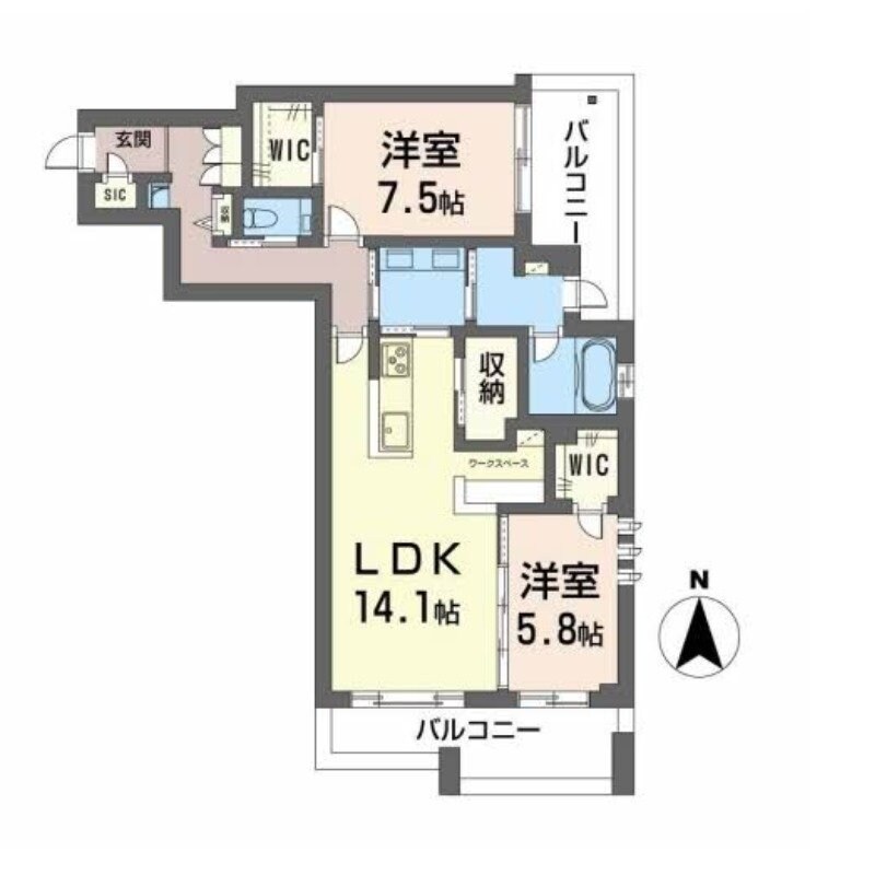 シャーメゾン上中野の物件間取画像