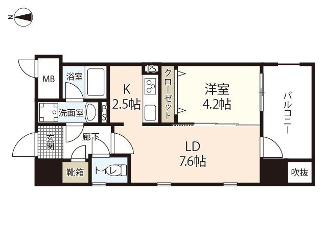 セントラルアヴェニュー下石井の物件間取画像