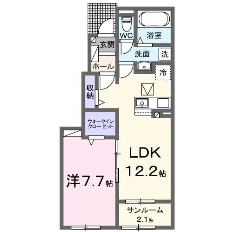 サンシャインヒルズⅢ　Ｂの物件間取画像