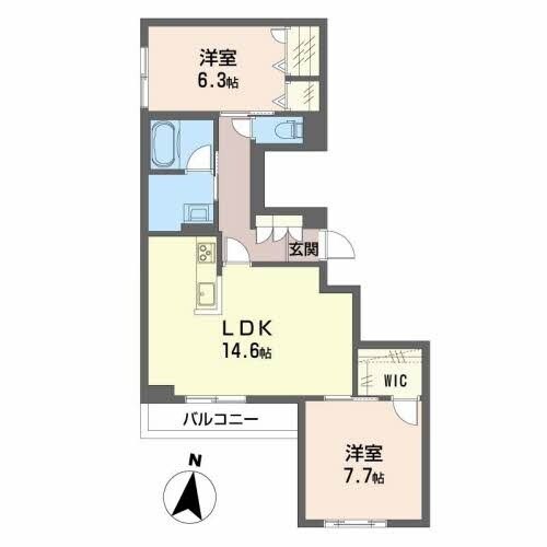 Aries伊福町の物件間取画像